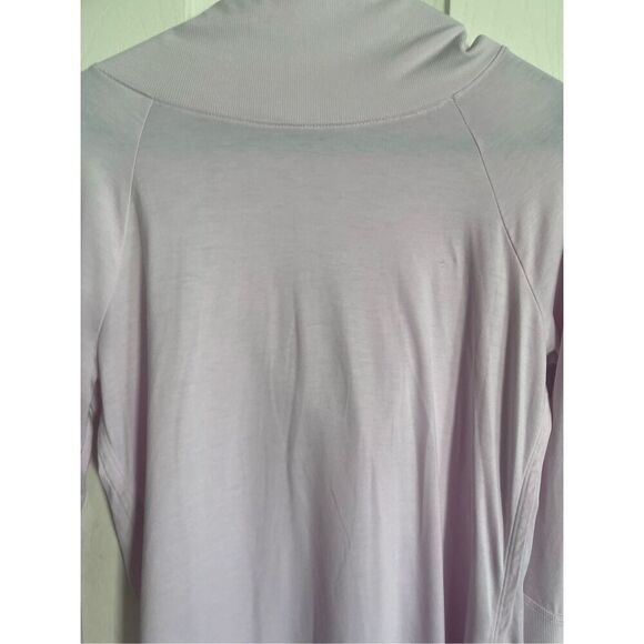 Athleta Womens Light Pink Raglan Sleeve Cowl Neck Tunic Hoodie Size Medium - Picture 12 of 16